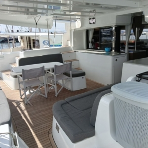 Lagoon 46 catamaran. Enjoy luxury, comfort, and freedom on the beautiful Aegean Sea.